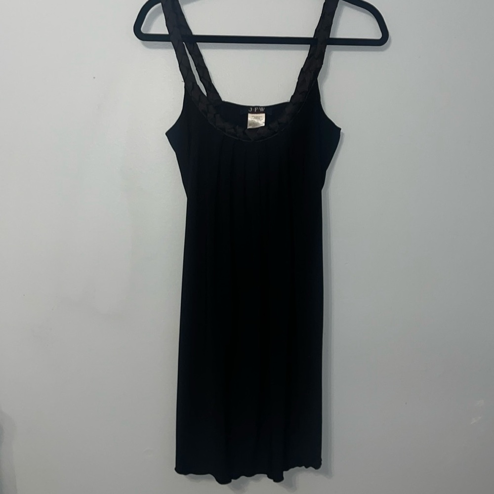 Women’s JFW Little Black Dress Size Small Tank Style Midi Length Braided Detail